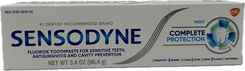 SENSODYNE TOOTHPASTE COMPLETE PROTECTION-MINT 3.4oz  EXP 7/31/25