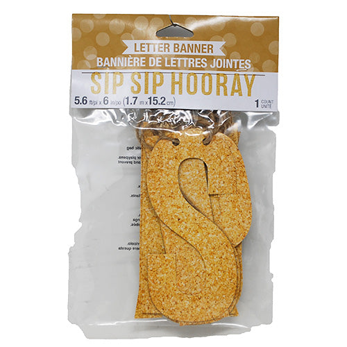 SIP SIP HOORAY LETTER BANNER-1CT/5.6ftX6in