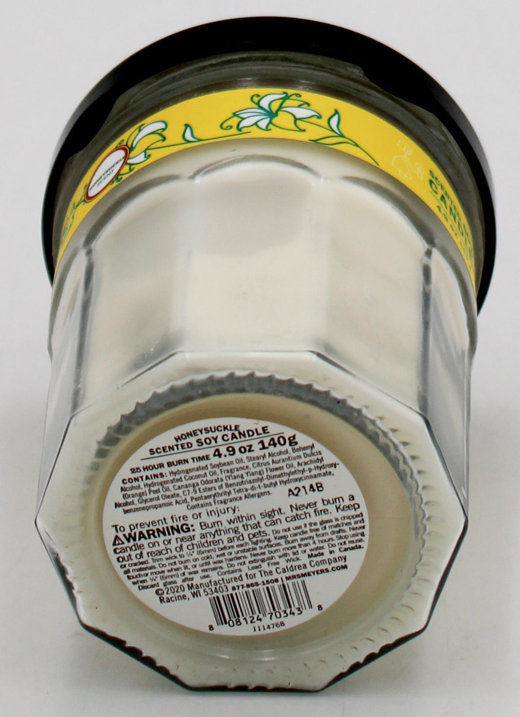 MRS MEYERS CANDLE HONEYSUCKLE 4.9oz