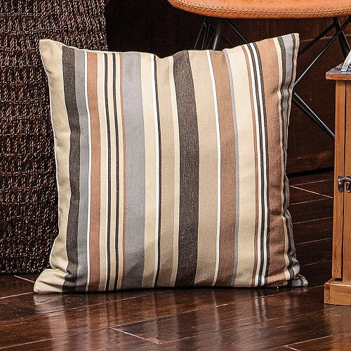 NEUTRAL STRIPE 18" PILLOW COVER