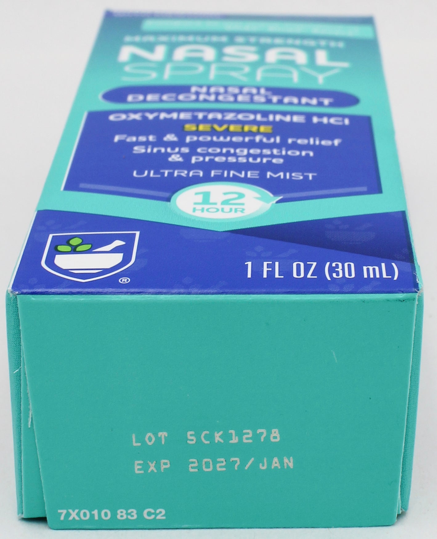 RITE AID 12HR SEVERE NASAL RELIEF SPRAY PUMP MENTHOL 1oz EXP 1/31/2027 COMPARES TO Afrin
