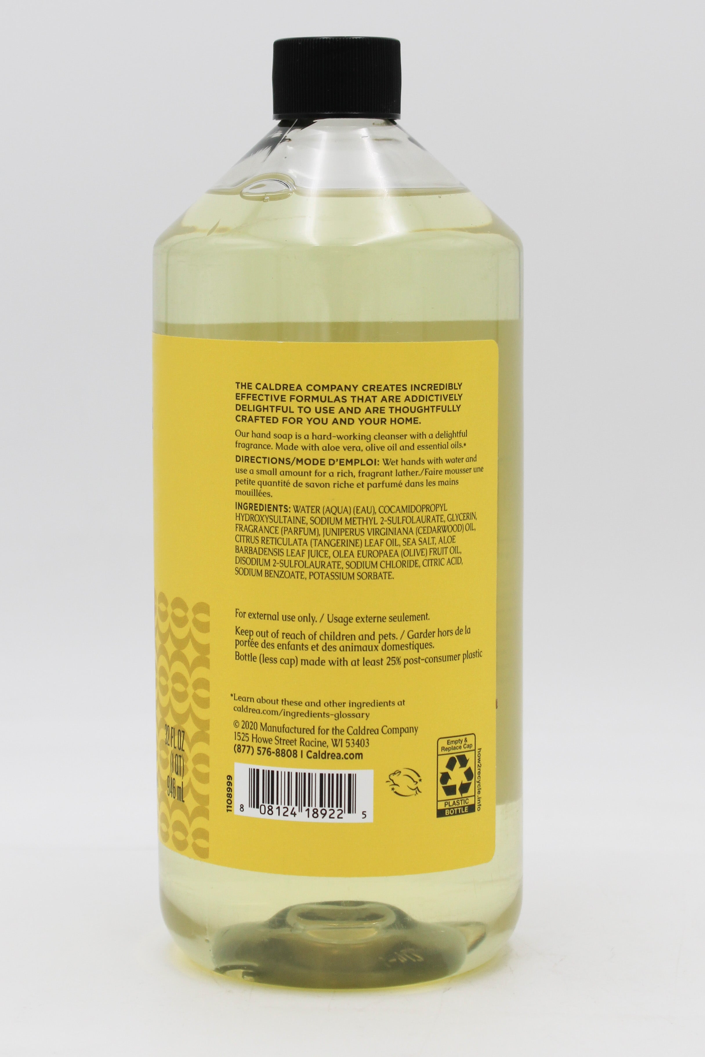 CALDREA HAND SOAP REFILL SEA SALT NEROLI 32oz