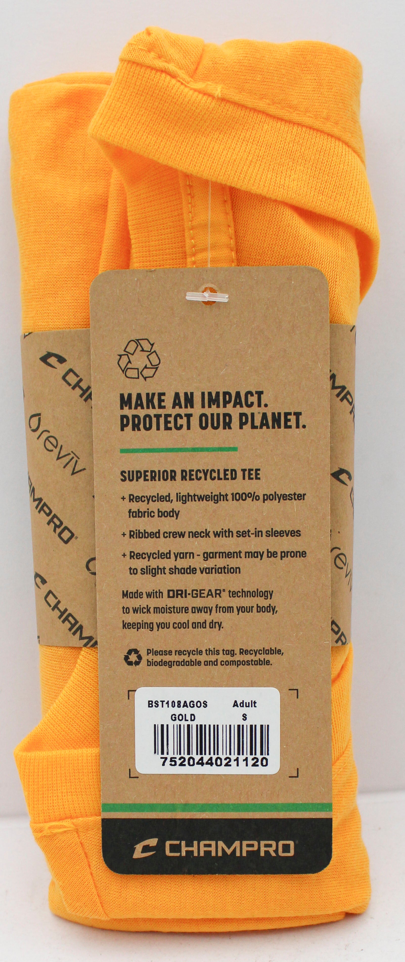 T-SHIRT - ADULT - GOLD - S