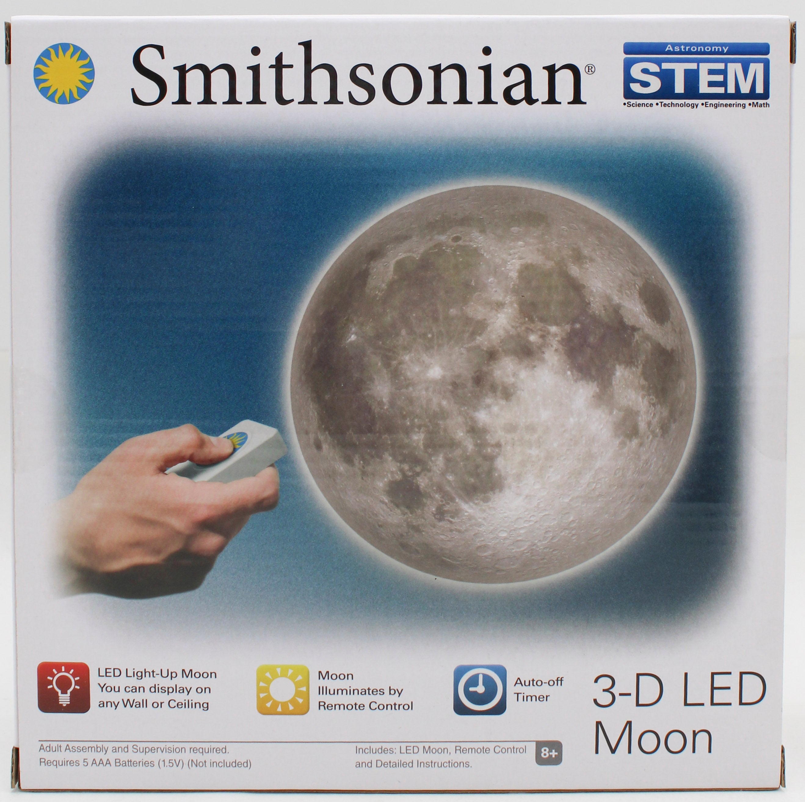 SMITHSONIAN 3-D LED CELESTIAL7"MOON