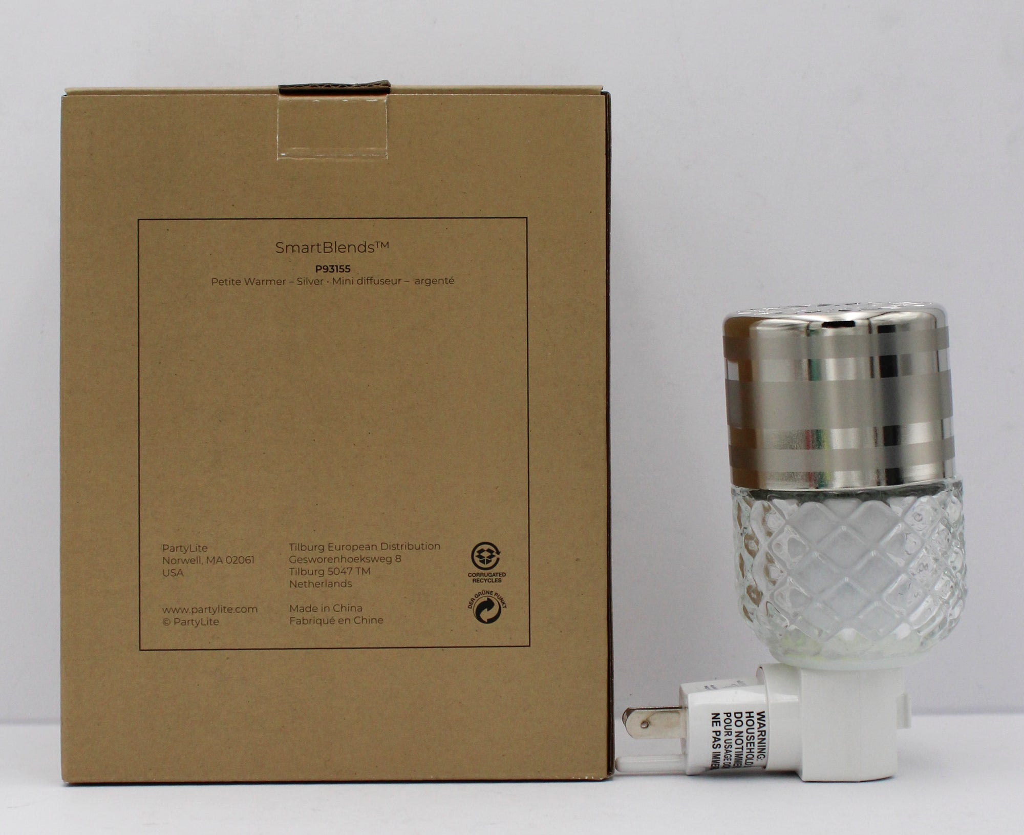 PARTYLITE SMARTBLENDS PLUG-IN - SILVER