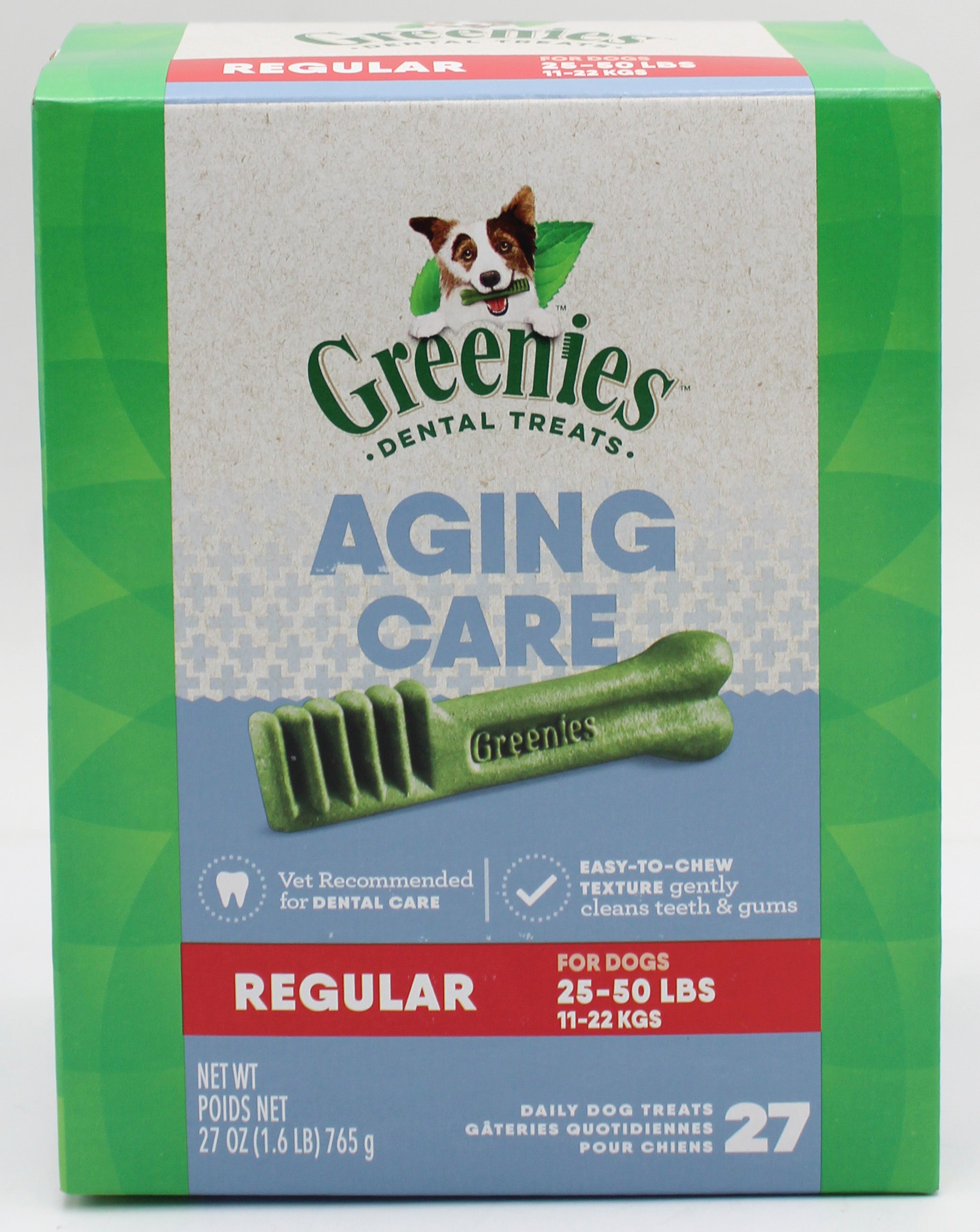 GREENIES Aging Care Adult Dental Dog Treats Regular 27oz 27-Pack