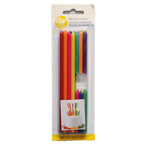 WILTON BIRTHDAY CANDLE SET-TALL/SHORT 20CT