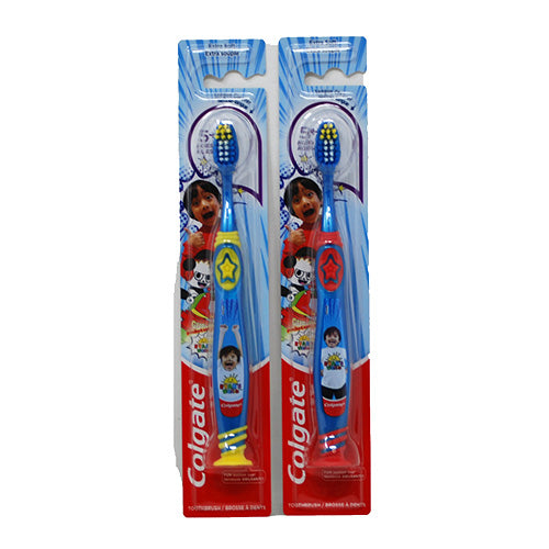 COLGATE KIDS T/BRUSH RYANS TOY WRLD-RED/YLLW-XTRA SOFT NI