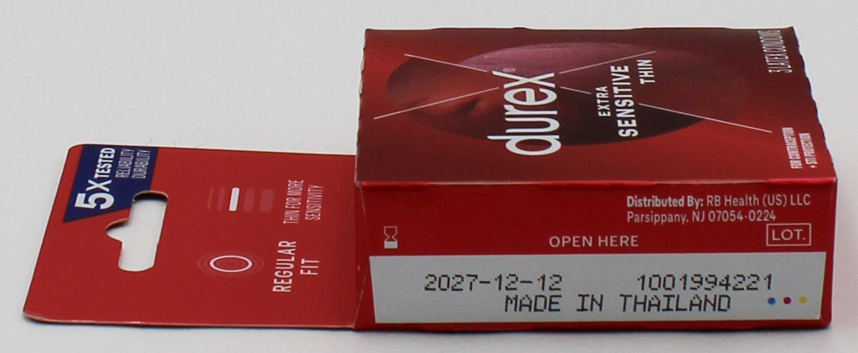 DUREX 3 PACK CONDOMS EXTRA SENSTIVE EXP 12/2027