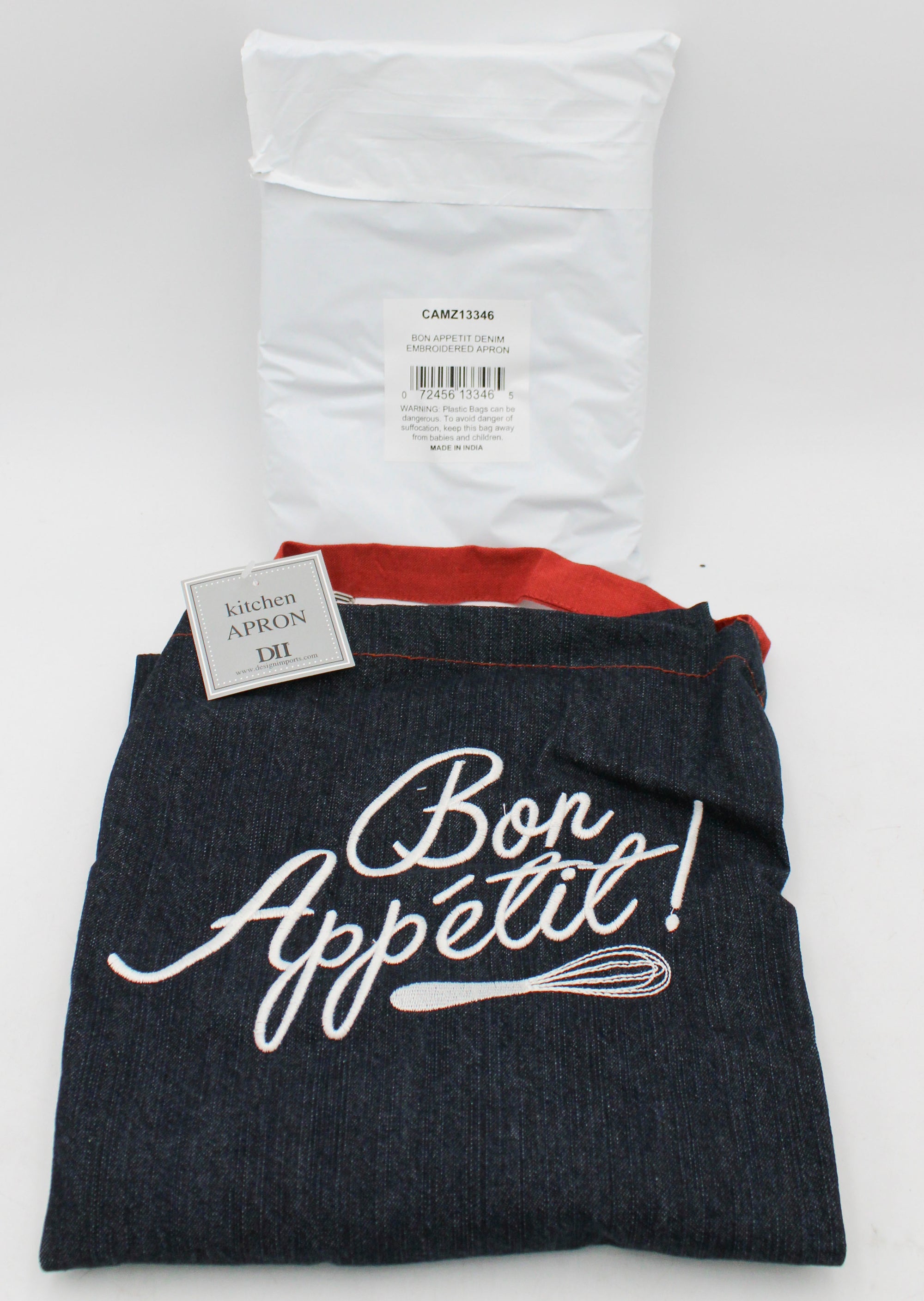 APRON - BON APPETIT DENIM EMBROIDERED