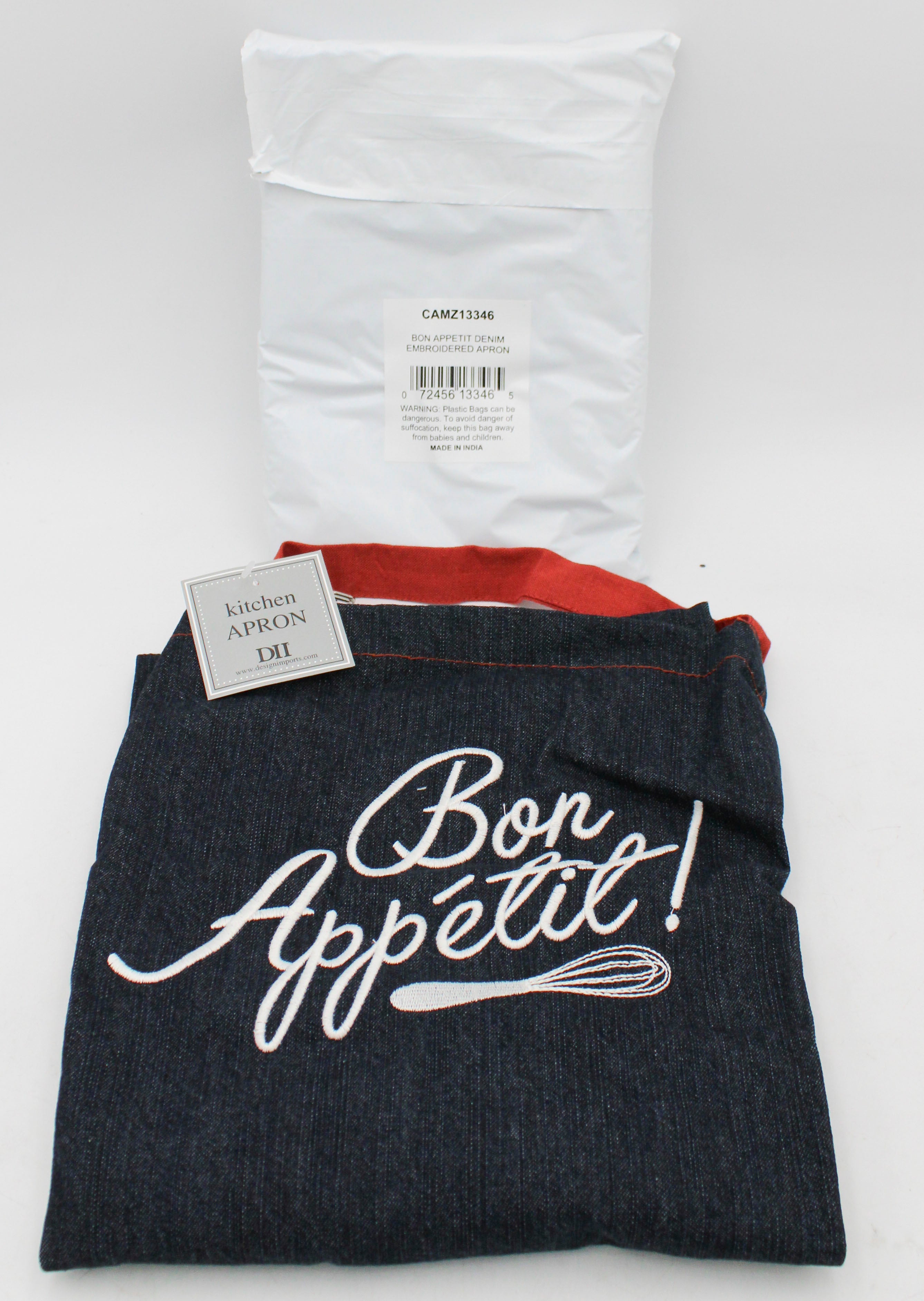 APRON - BON APPETIT DENIM EMBROIDERED