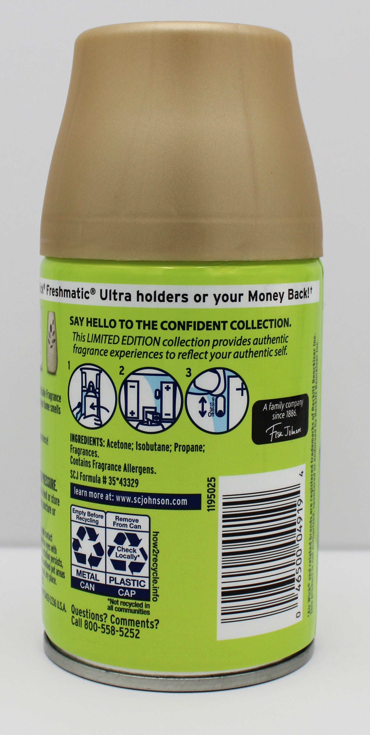 .GLADE AUTOMATIC REFILL FRESH CONFIDENCE 6.2oz US'