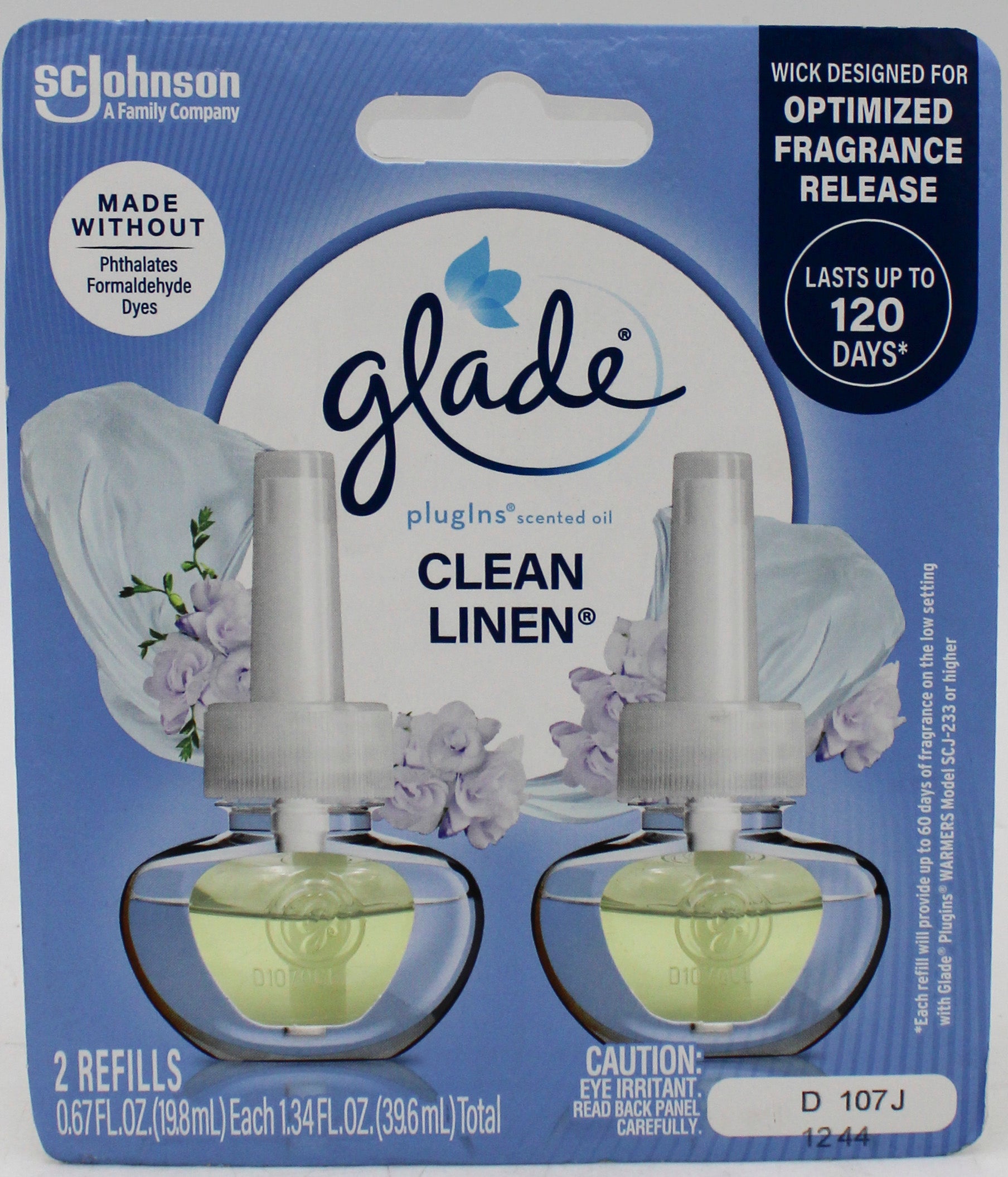 SP GLADE PLUGINS-IN OIL 2-ct REFILL 0.67-oz CLEAN LINE