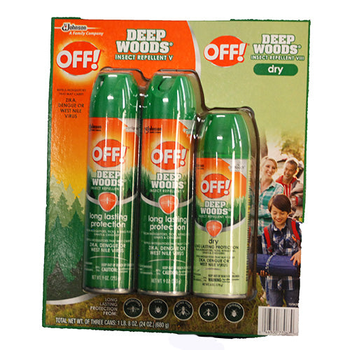 SP DEEP WOODS DRY INSECT REPELLENT (2-CT 9OZ + 1-CT 6OZ)