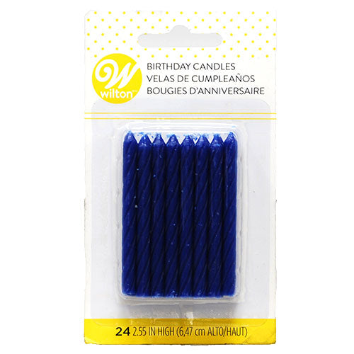 WILTON B'DAY CANDLE 2.55"/24CT-BLUE