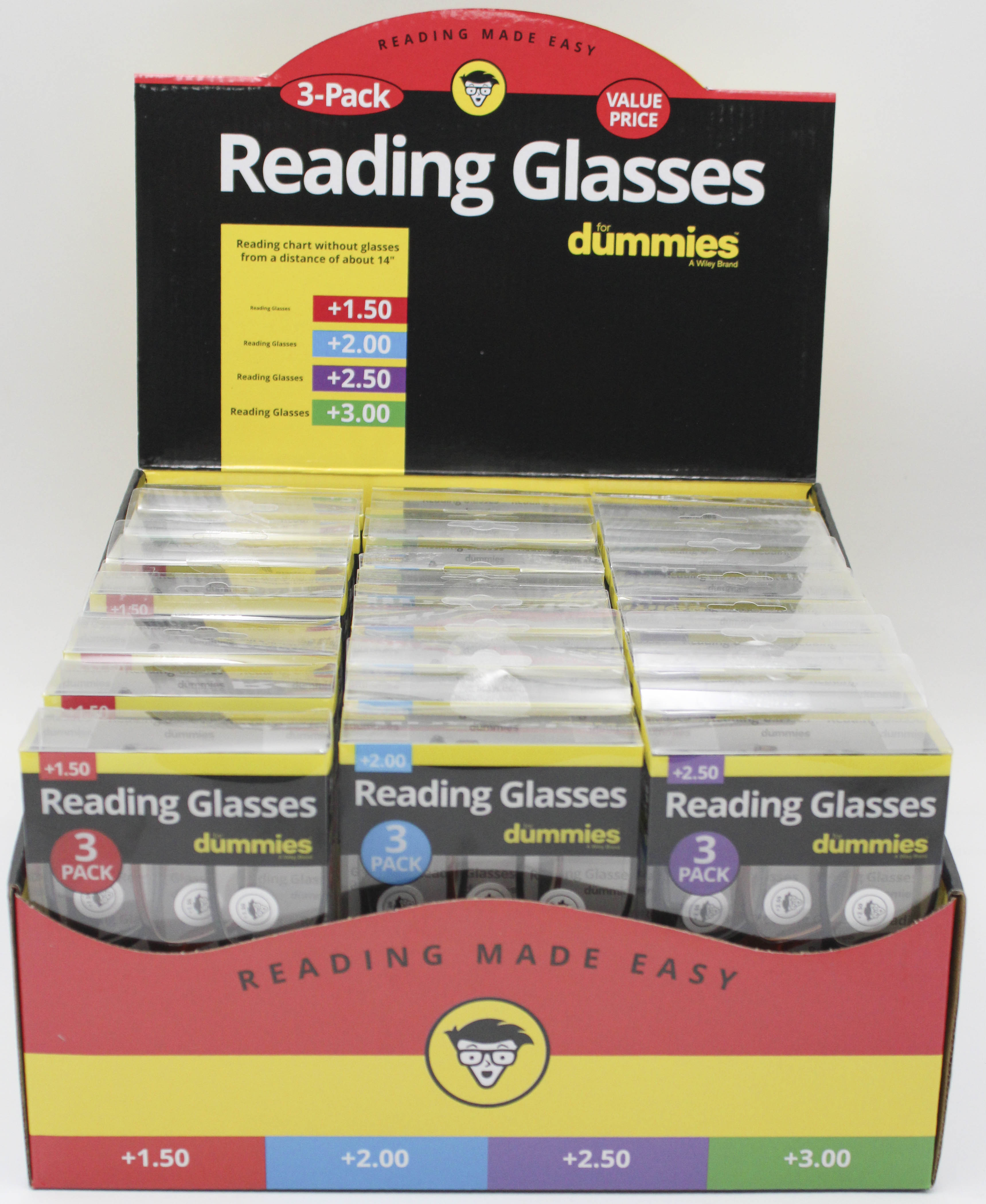 3PK DUMMIES LICENSED READERS IN DISPLAY -ASST STRENGTHS