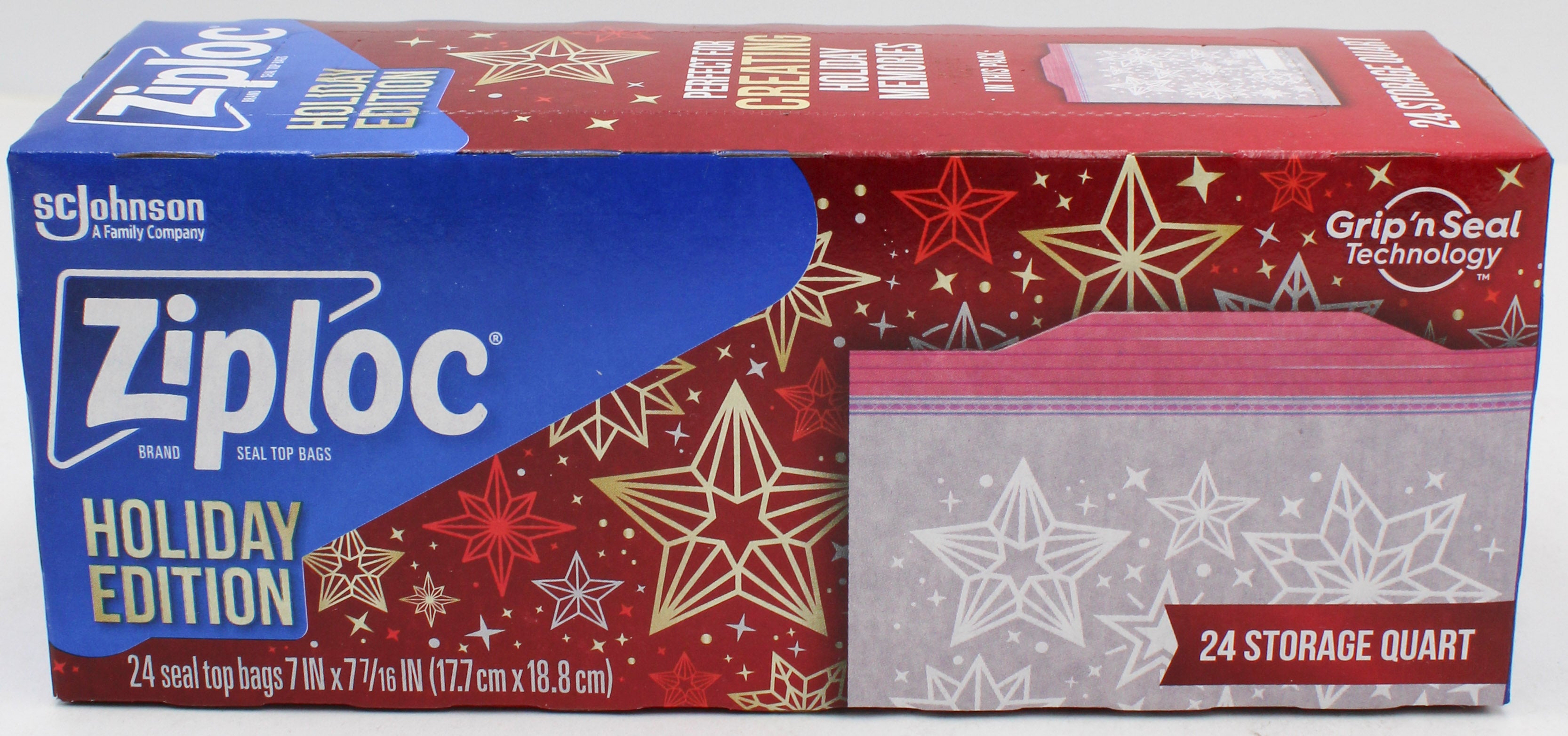 ZIPLOC HOLIDAY STORAGE QUART 24ct