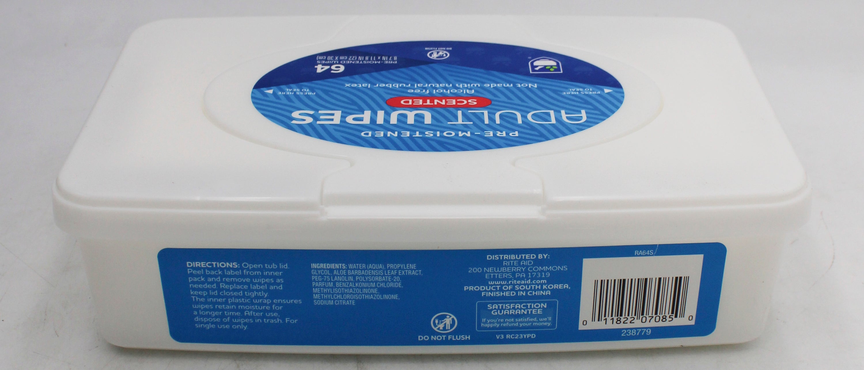 RITE AID ADULT WIPES, 64CT