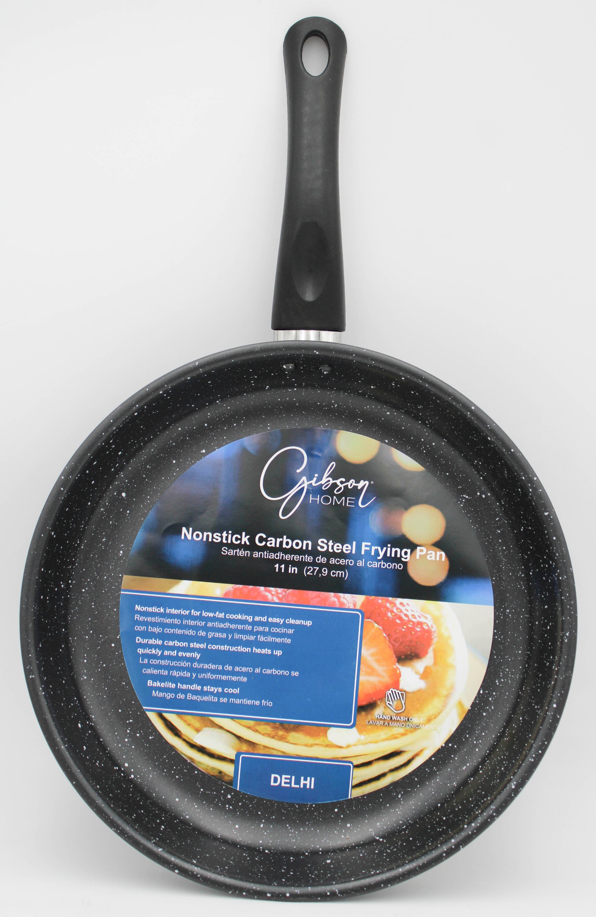 GIBSON HOME 11IN FRYING PAN - BLACK GRAY SPECKLE NI