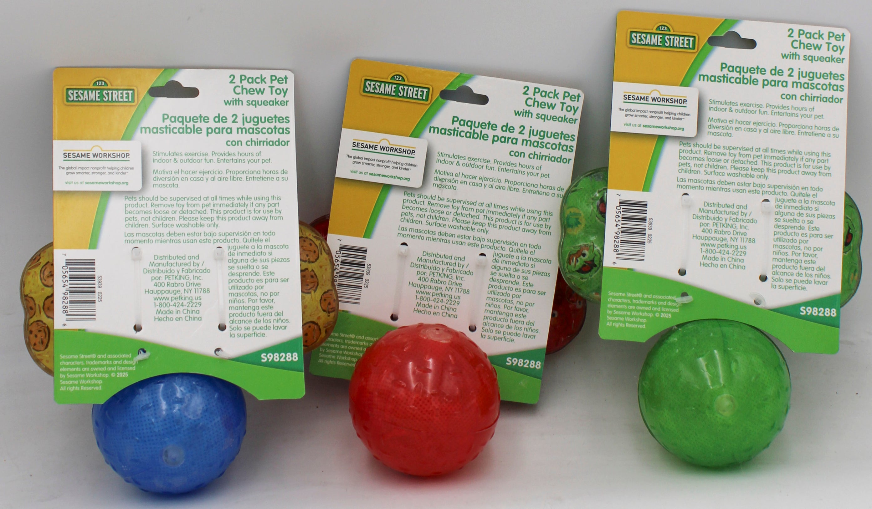 SESAME STREET 2 PACK PET CHEW TOY