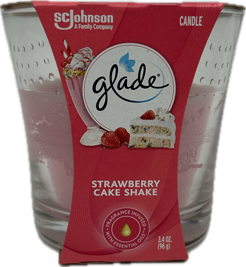 GLADE CANDLE STRAWBERRY CAKE SHAKE 3.4oz US