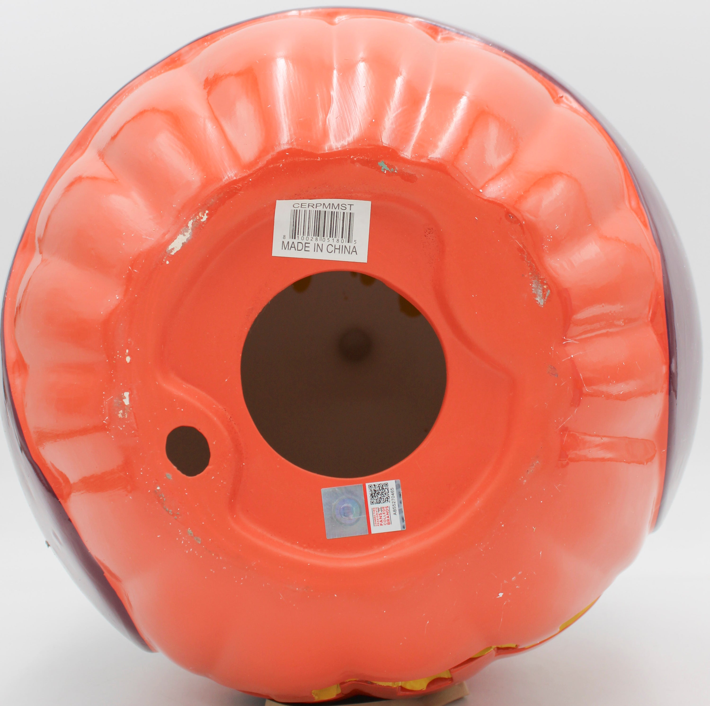 OFFICIALLY LICENCED MISSISSIPPI STATE BULLDOGS CERAMIC PUMPKIN HELMET 10"