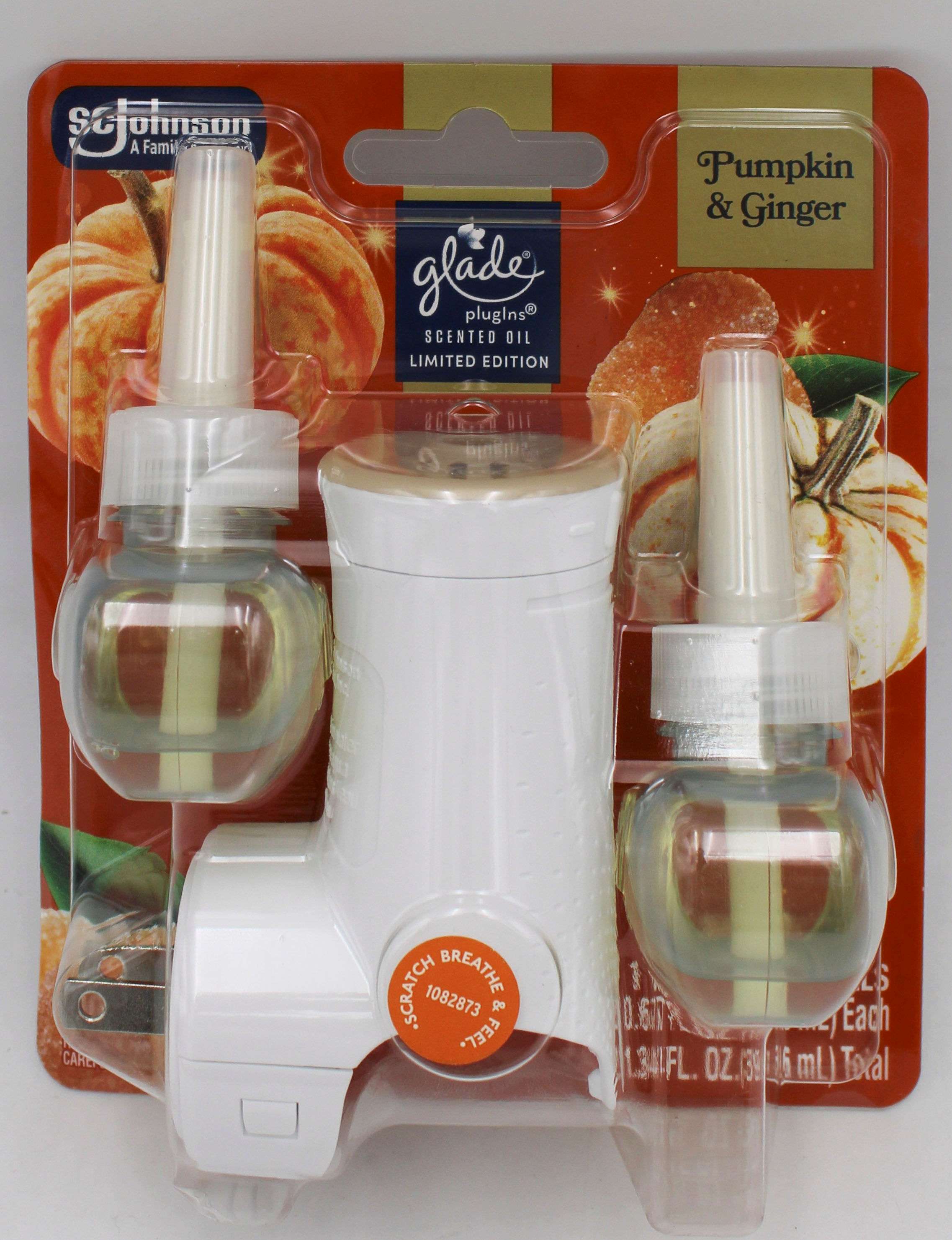 SP GLADE PLUGINS 1 WARMER + 2 REFILLS 0.67oz PUMPKIN & GINGER
