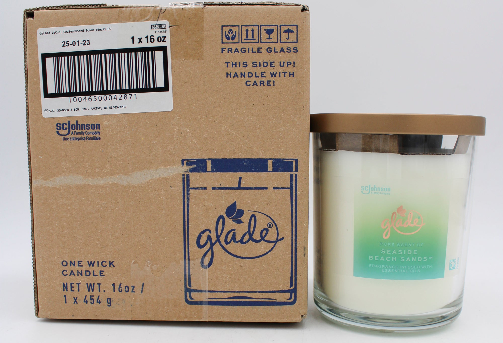 GLADE LARGE CANDLE SEASIDE BEACH SANDS 16oz US