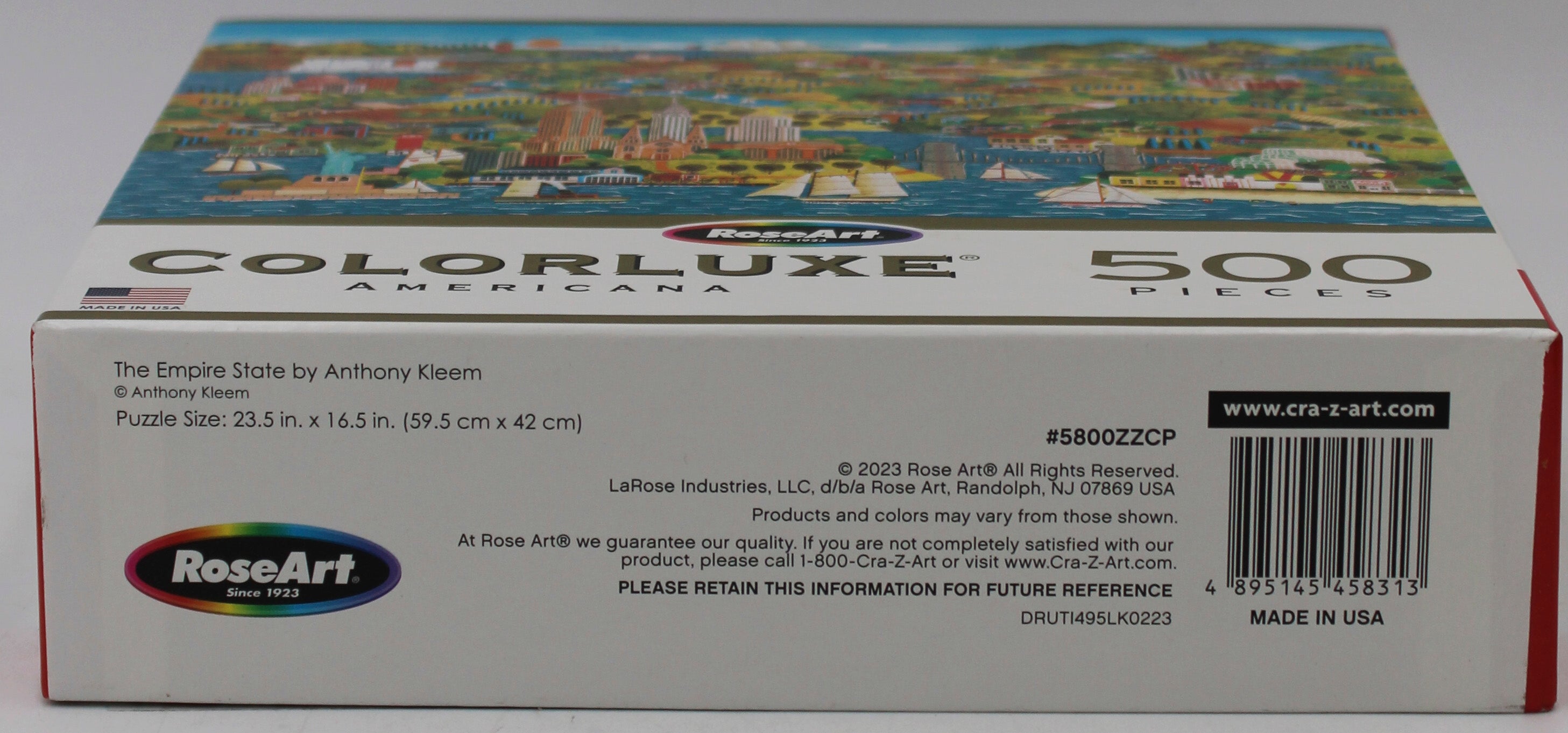 CRA-Z-ART COLORLUXE AMERICANA PUZZLE THE EMPIRE STATE 500PC