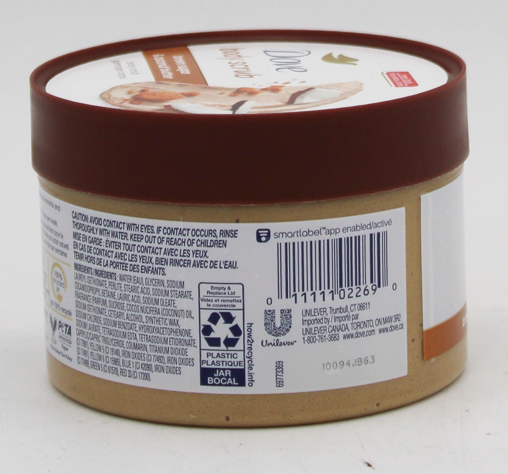 DOVE SCRUB BROWN SUGAR + COCONUT 10.5oz/298g