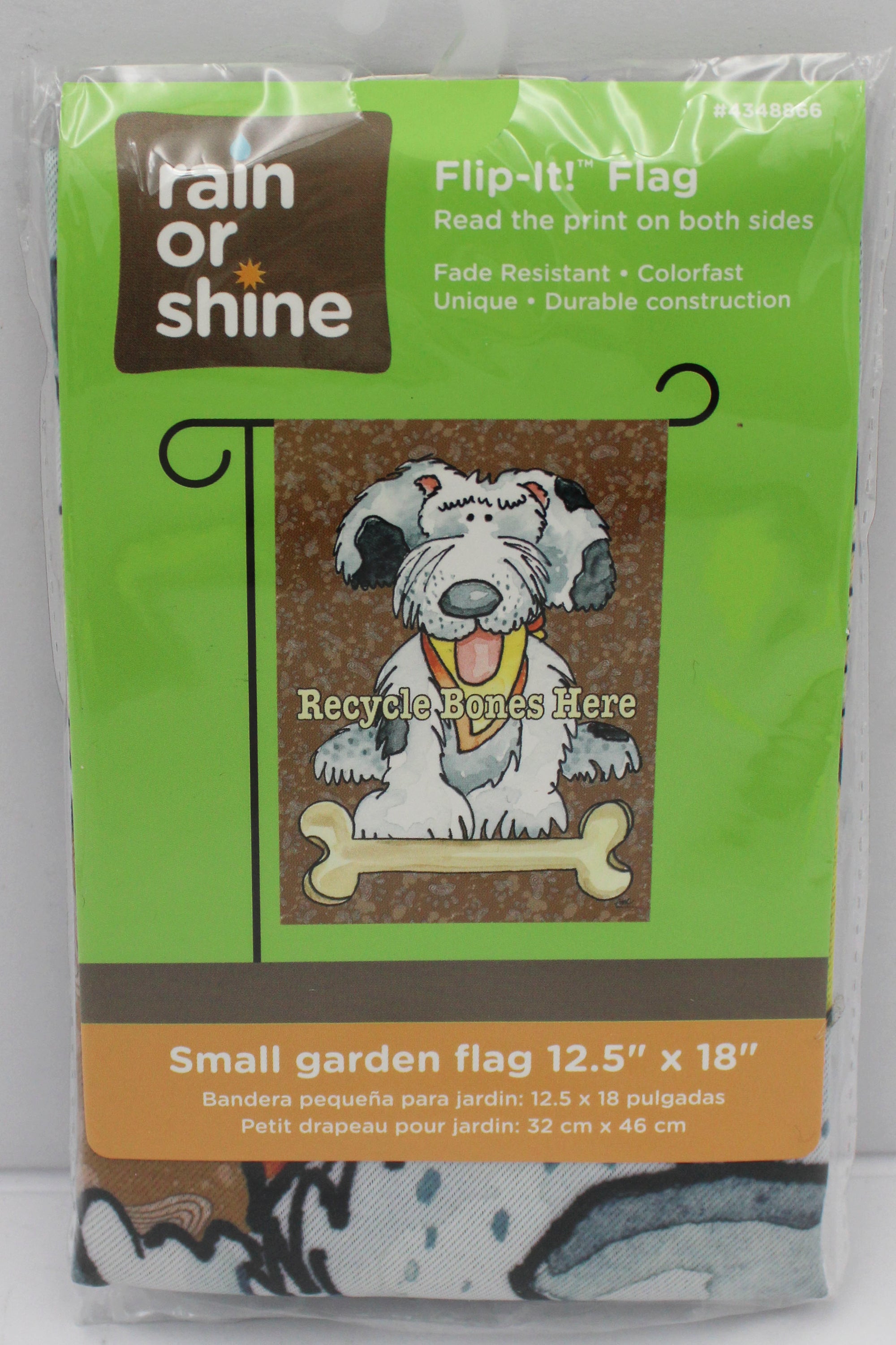 GARDEN FLAG - RECYCLE BONES 12.5in X 18in