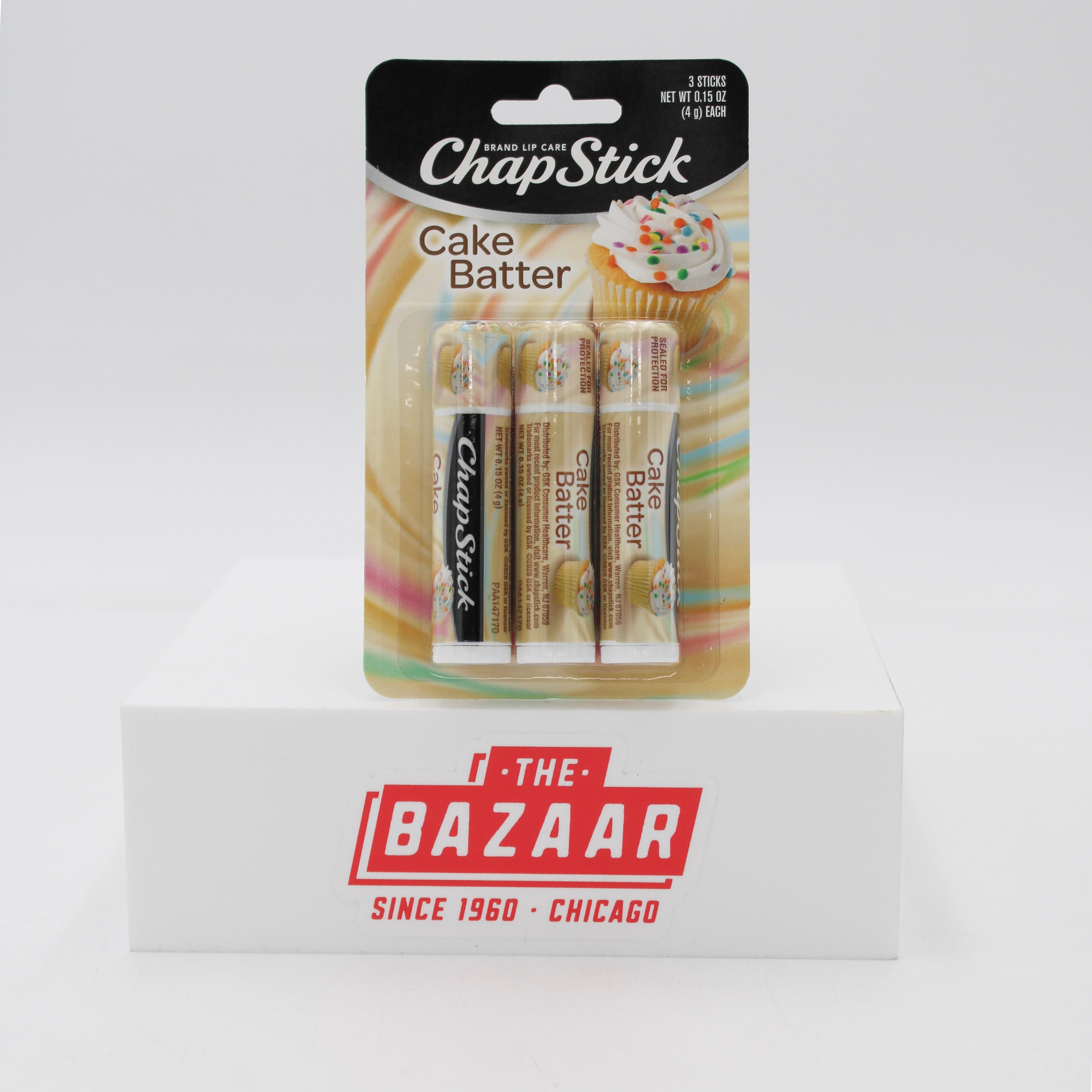 CHAPSTICK CAKE BATTER 3ct 0.15oz 8/31/2025