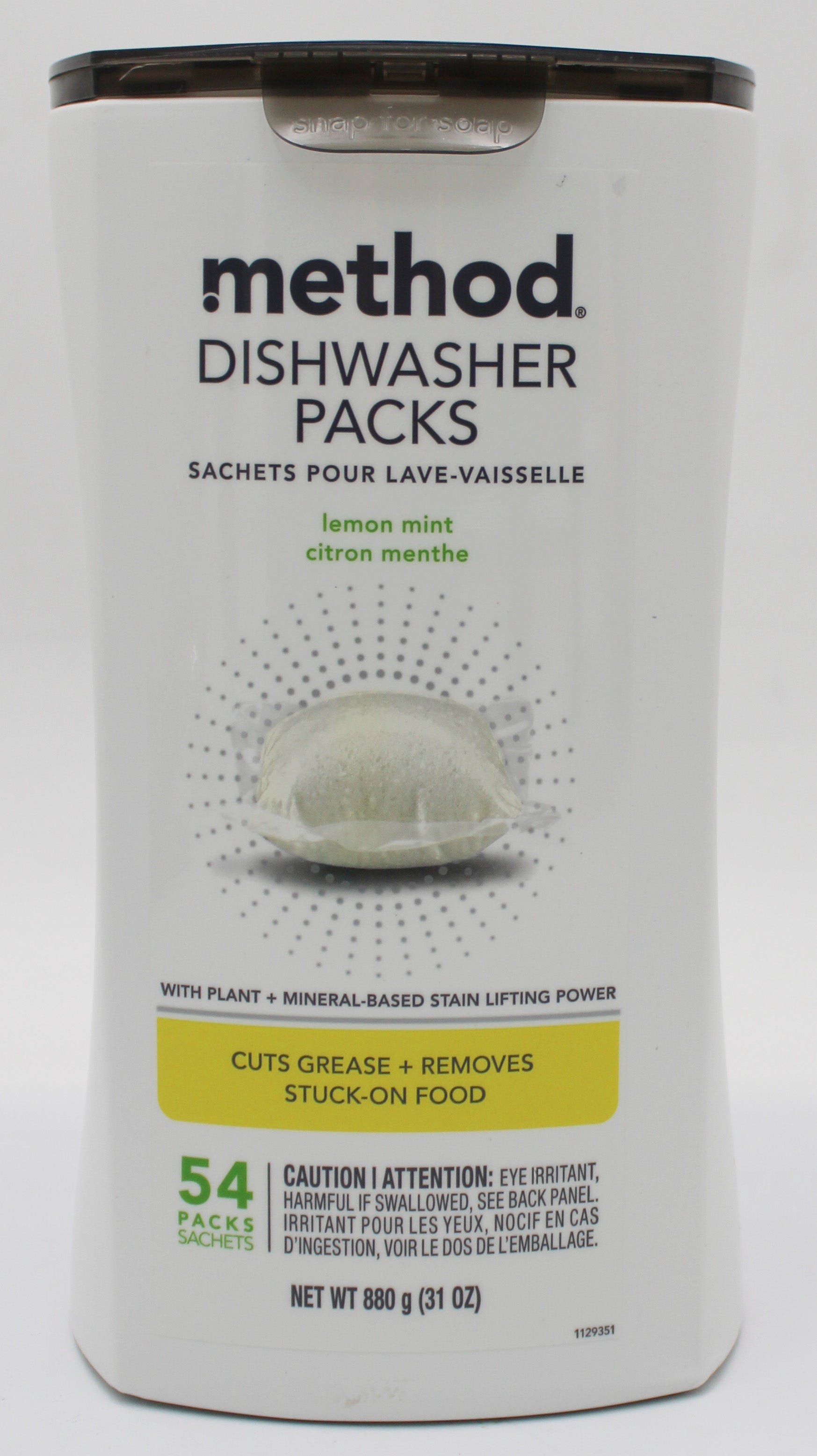 METHOD DISHWASHER PACKS LEMON MINT 54ct US