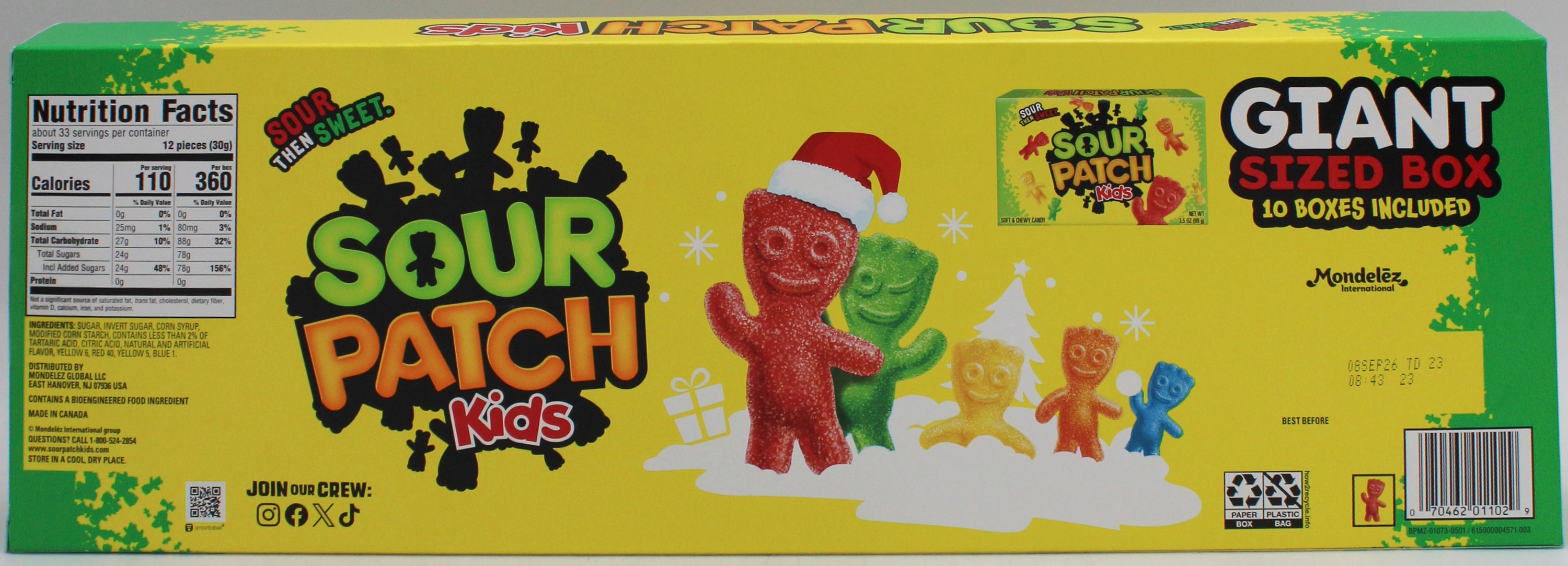 SOUR PATCH KIDS Giant Candy Box 35oz Bulk