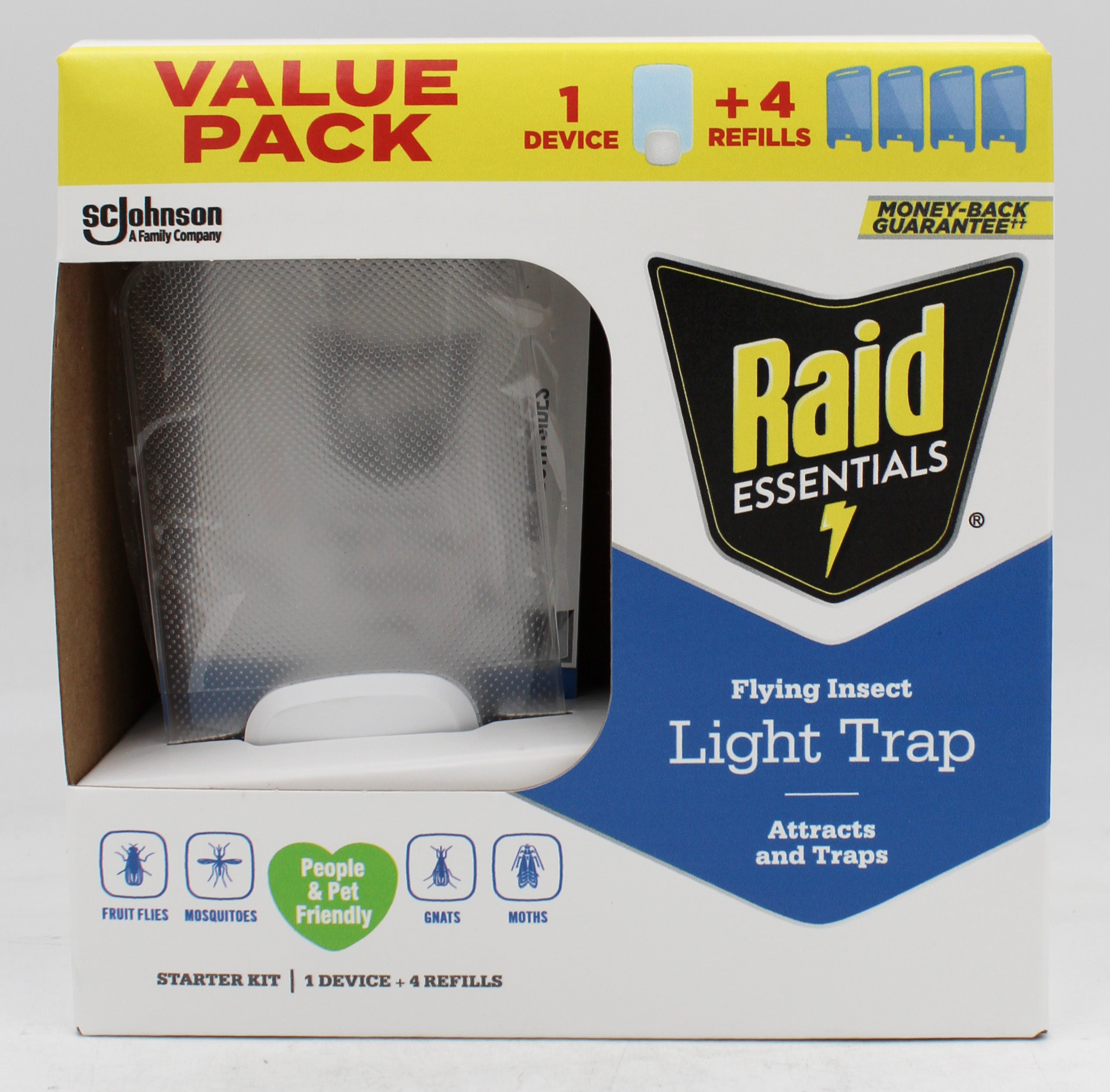 RAID ESSENTIALS LIGHT TRAP STARTER KIT W/ 4 REFILLS US
