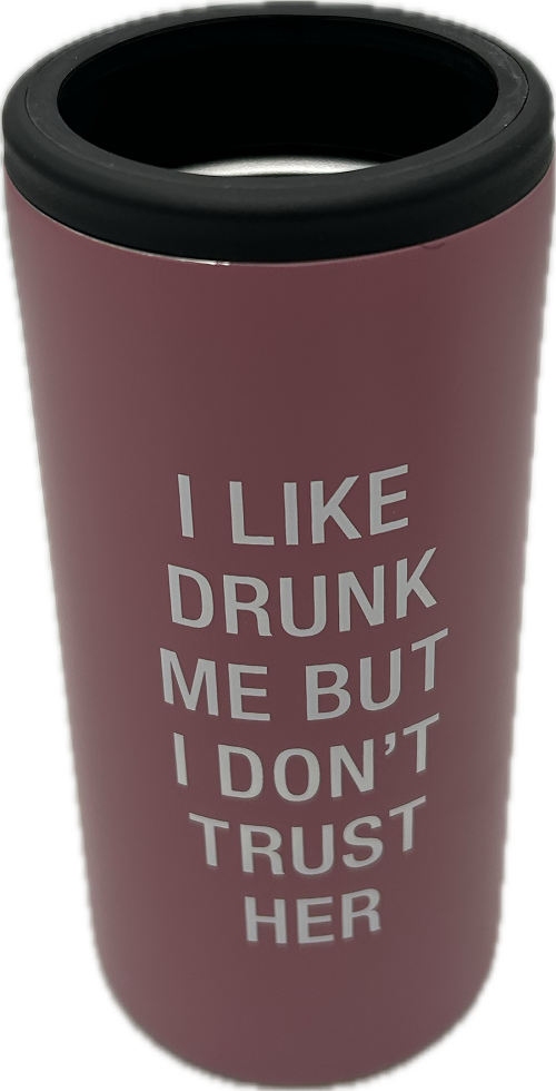 DRUNK ME STAINLESS STEEL SLIM CAN COOLER