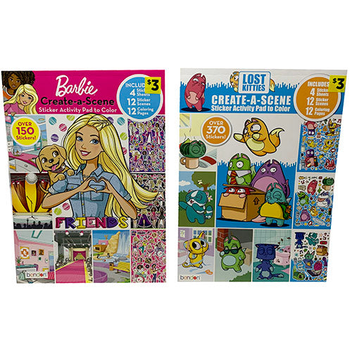 ACTVITY PAD W/STIKERS 2-TITLES($3)