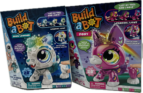 BUILD A BOT LIGHTS SNOW LEOPARD AND PONY BUILD ME WITH 20+PIECES! ASSORMENT NI