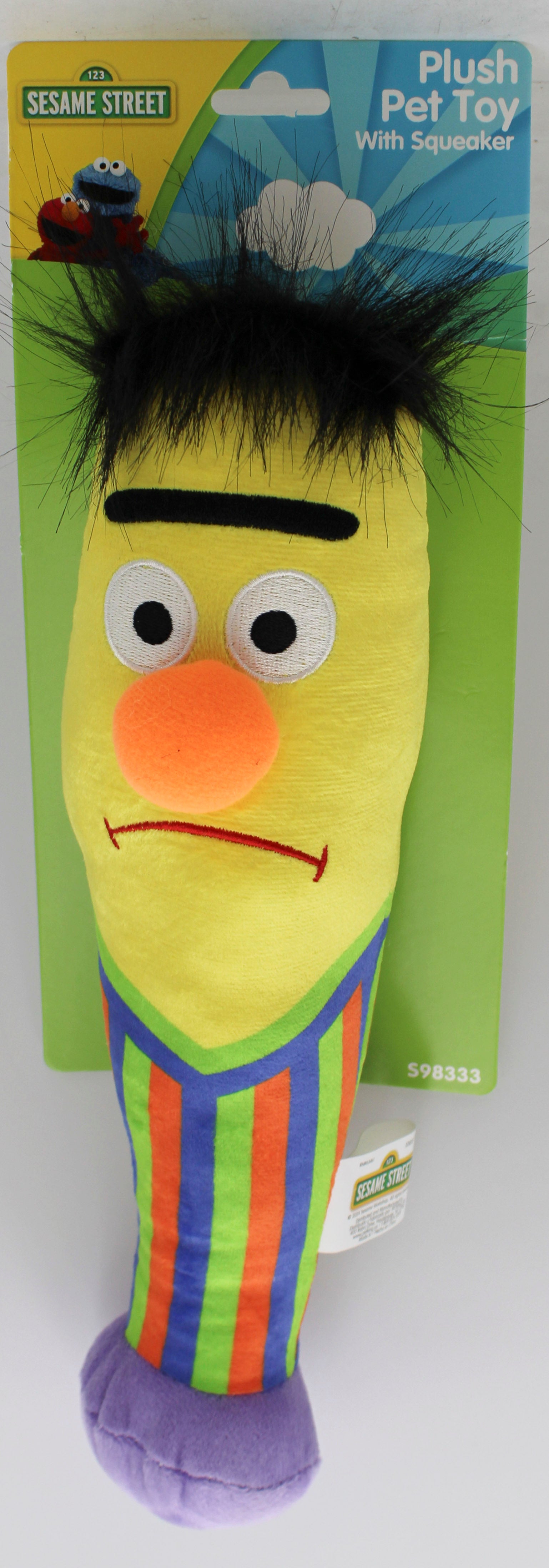 SESAME STREET BERT PLUSH PET TOY W/SQUEAKER