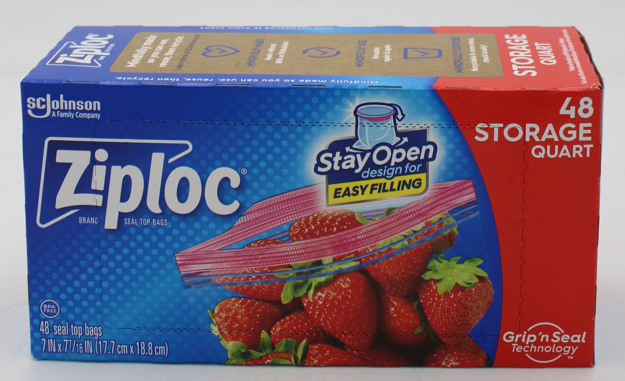 SP ZIPLOC BAG STORAGE 48CT-QUART(IMPERFECT)