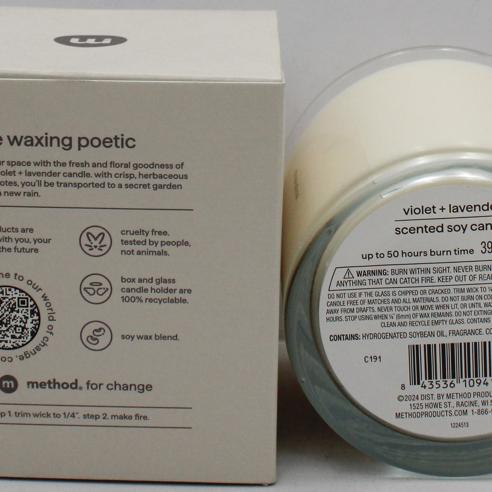 METHOD PREMIUM CANDLE VIOLET + LAVENDER 14oz. US