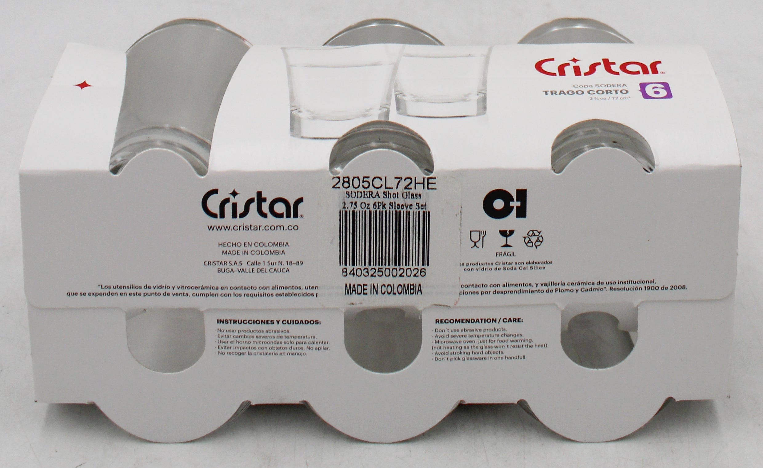 SODERA SHOT GLASS SLEEVE SET 6ct 2.75oz