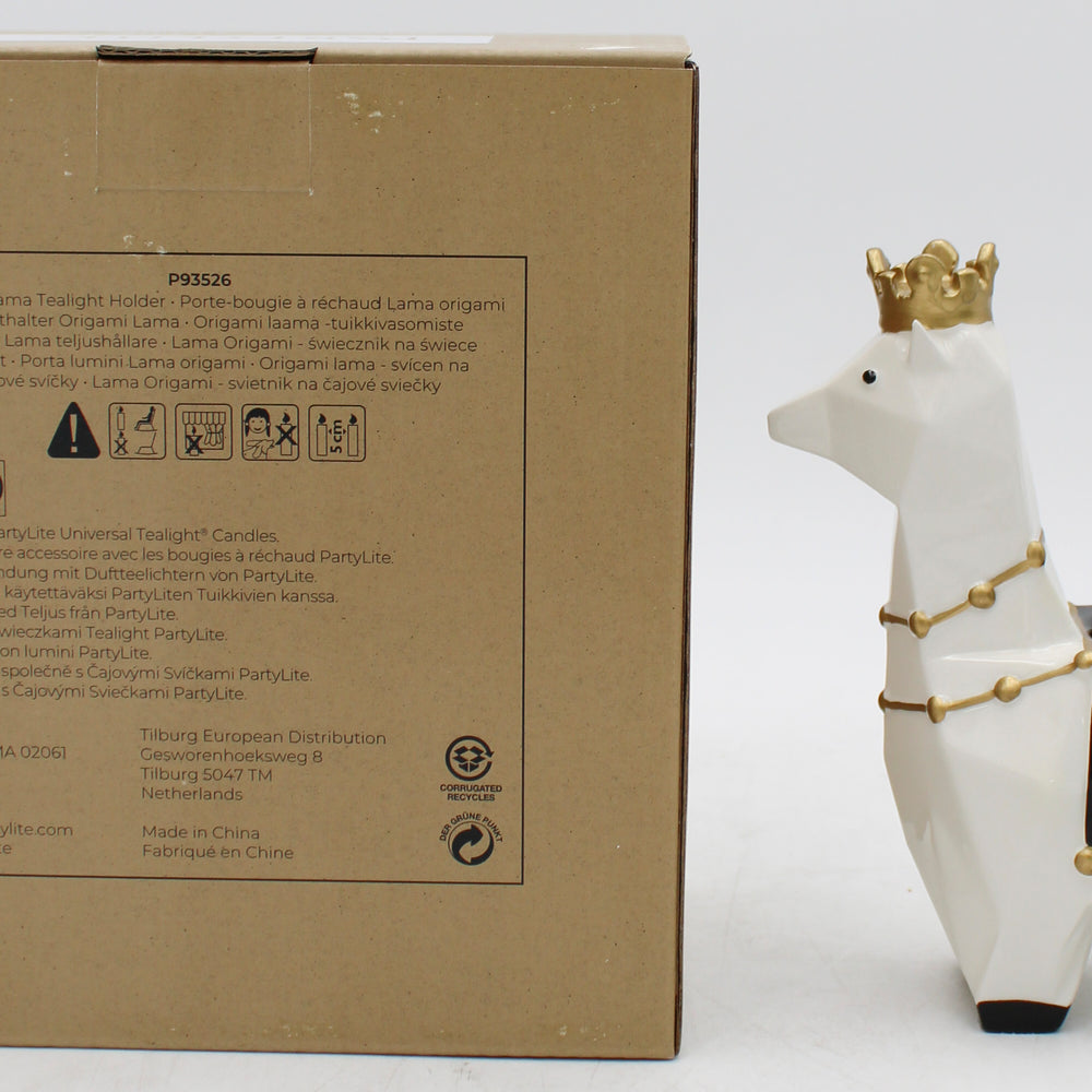 PARTYLITE ORIGAMI LLAMA TEALIGHT HOLDER 5"W x 6"H