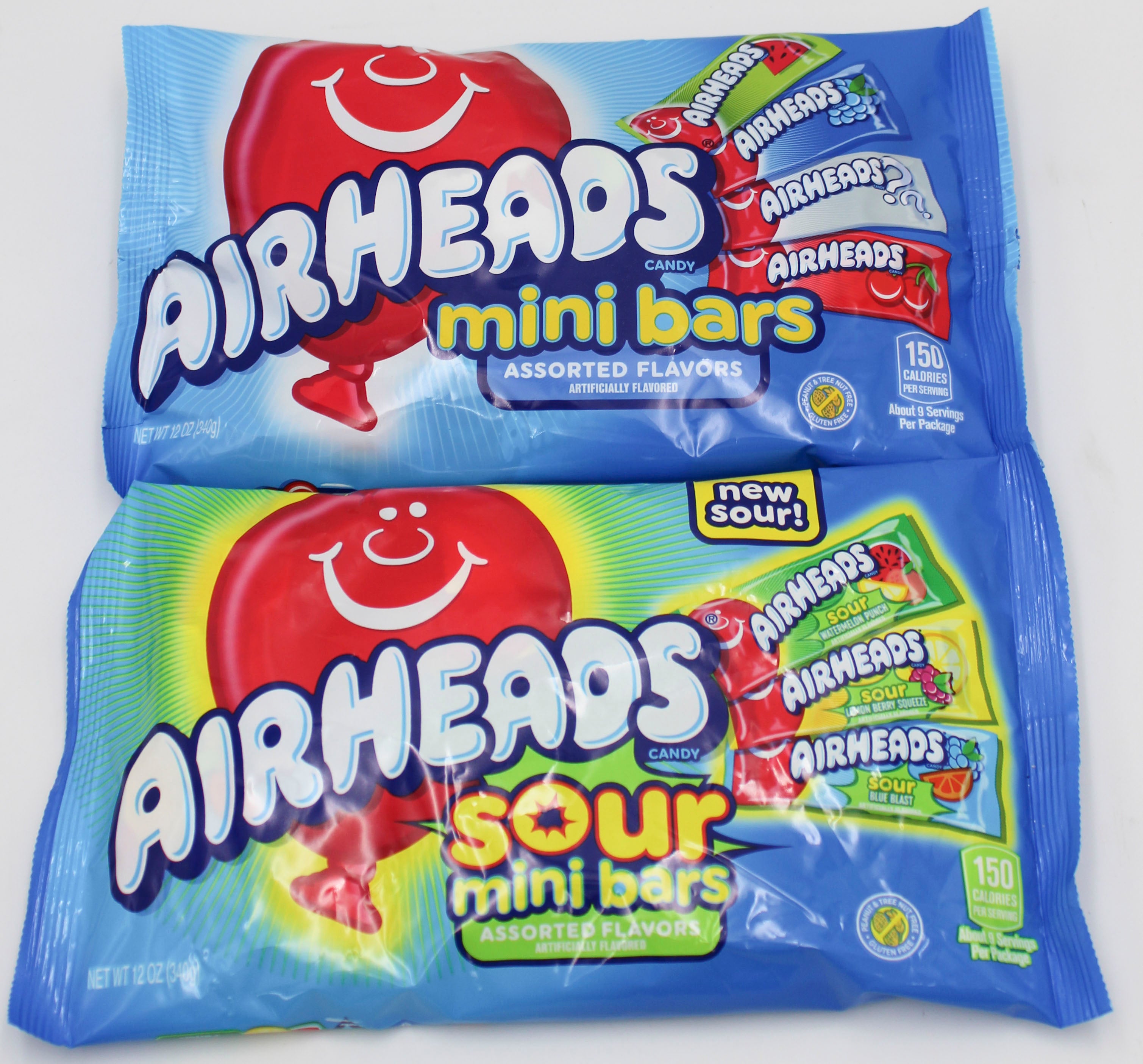 AIRHEADS FRUIT/SOUR LAYDOWN BAGS 12oz FLOOR DISPLAY BB 1/1/27 NI