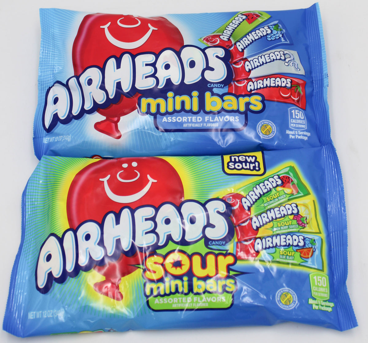 AIRHEADS FRUIT/SOUR LAYDOWN BAGS 12oz FLOOR DISPLAY BB 1/1/27 NI