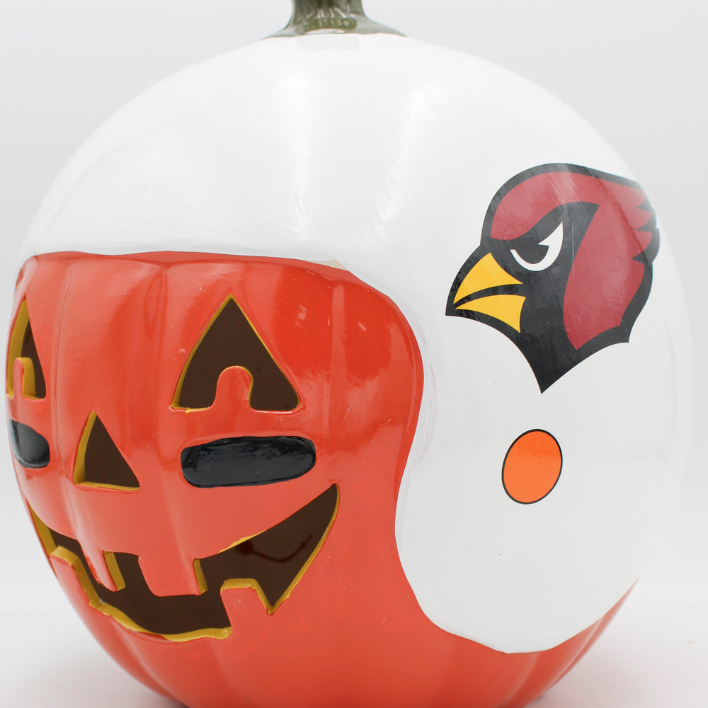 ARIZONA CARDINALS CERAMIC PUMPKIN HELMET 10"