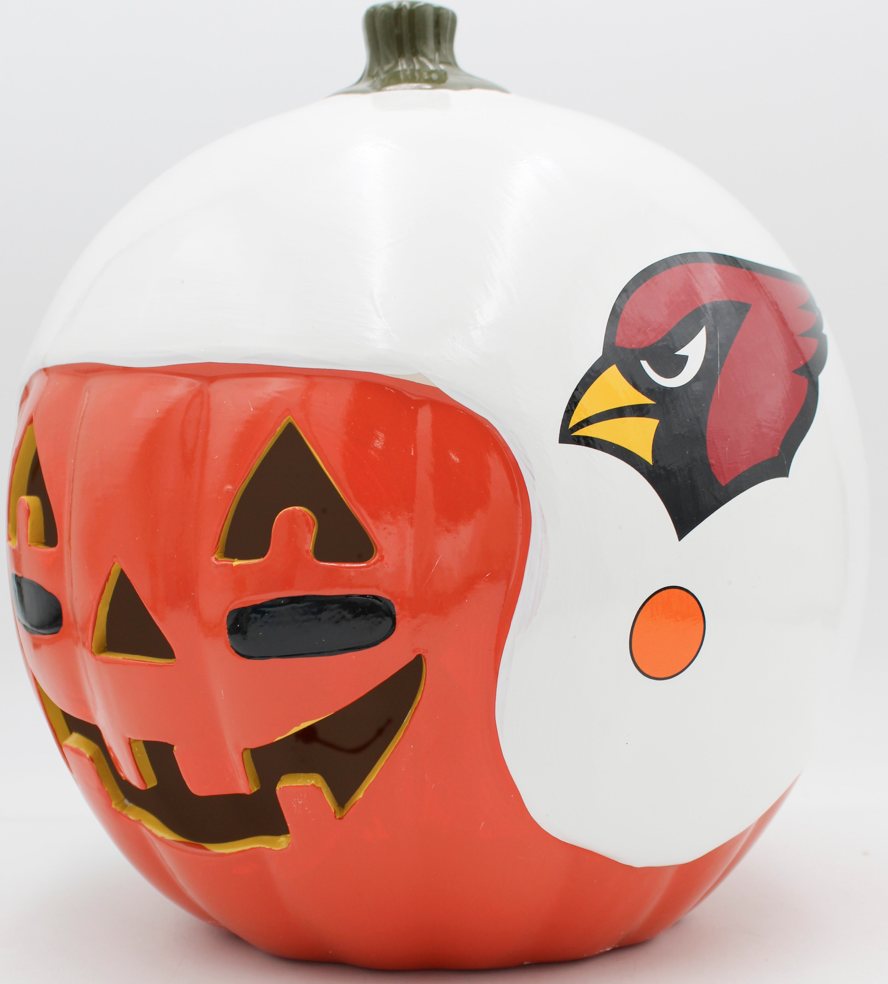 ARIZONA CARDINALS CERAMIC PUMPKIN HELMET 10"
