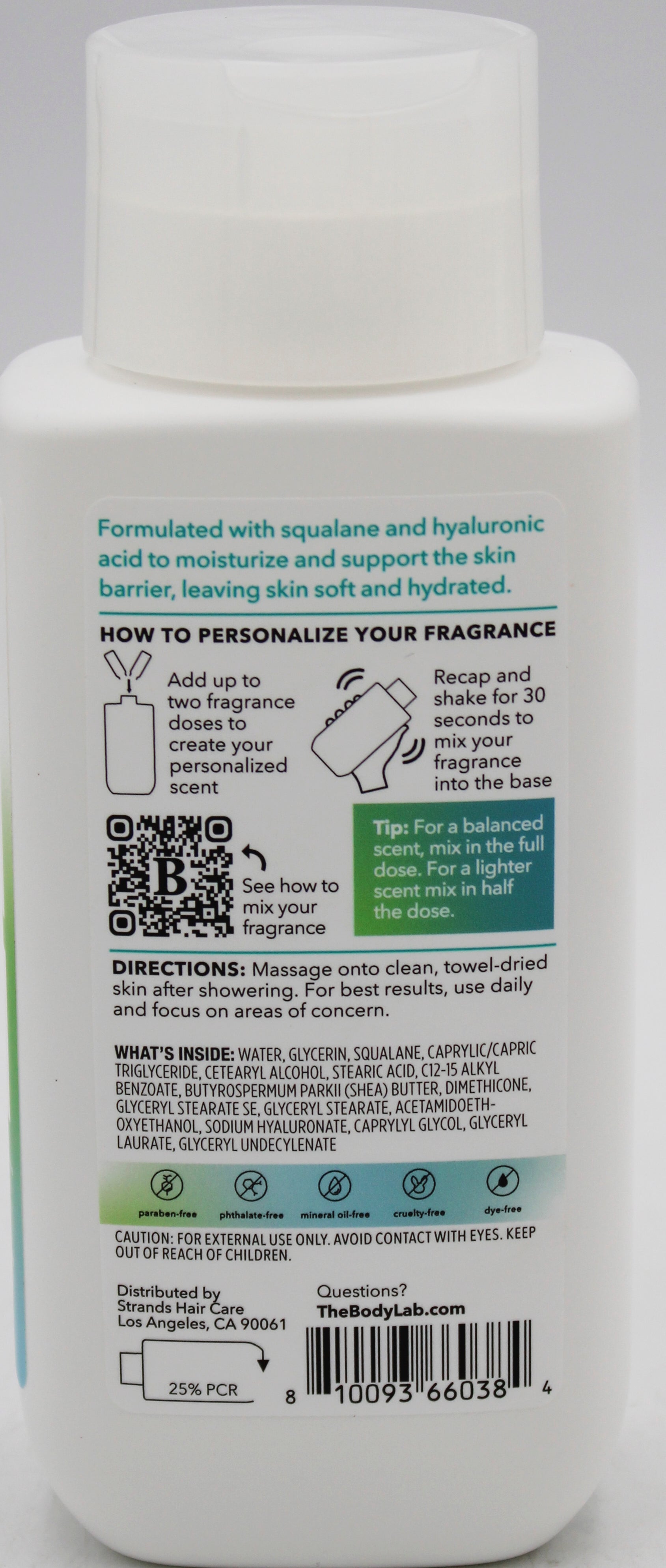 THE BODY LAB MOISTURIZING LOTION 11oz