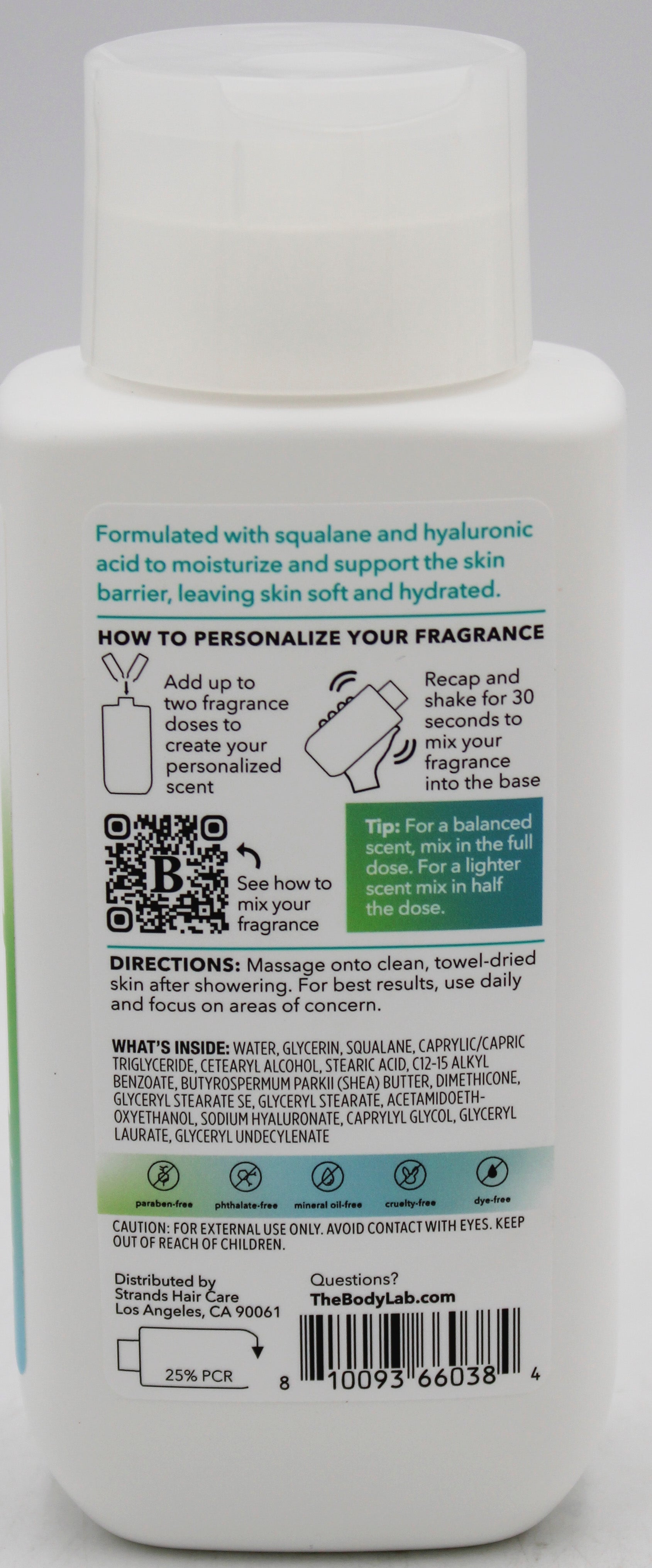 THE BODY LAB MOISTURIZING LOTION 11oz