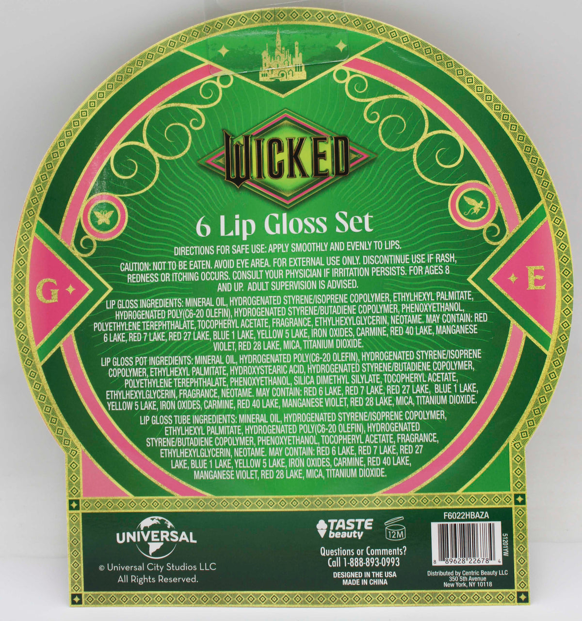 WICKED 6ct  LIP GLOSS SET NI